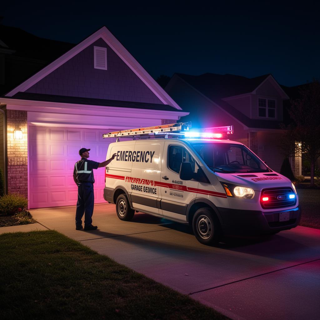 Emergency service - 24/7 emergency service for urgent garage door issues any time of day.